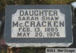 Sarah Shaw "sadie" Mccracken