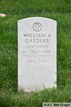 1Lt William A Gaedeke