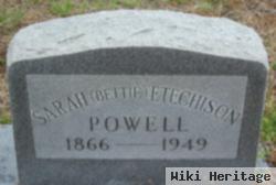 Sarah Elizabeth "bettie" Etechison Powell