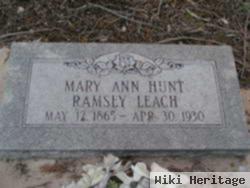 Mary Ann "molly" Hunt Ramsey Leach