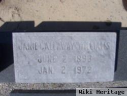 Jane Elizabeth "janie" Callaway Williams