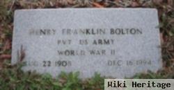 Pvt Henry Franklin "uncle Son" Bolton