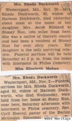 Rhoda Sigler Duckworth