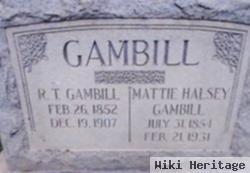 Martha Ann "mattie" Halsey Gambill