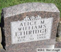 Alice M Williams Ethridge