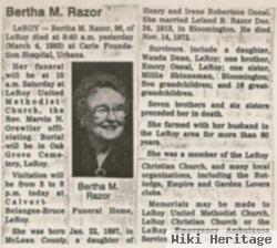 Bertha M. O'neal Razor