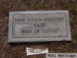 Annie Evaline Singletary Sapp