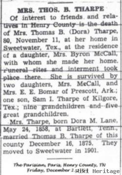 Dora Lane Tharpe