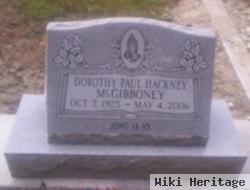 Dorothy Paul Hackney Mcgibboney