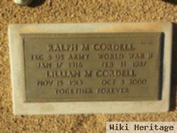 Ralph M Cordell