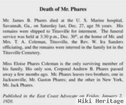 James B Phares