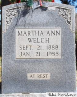 Martha Ann Ridenour Welch