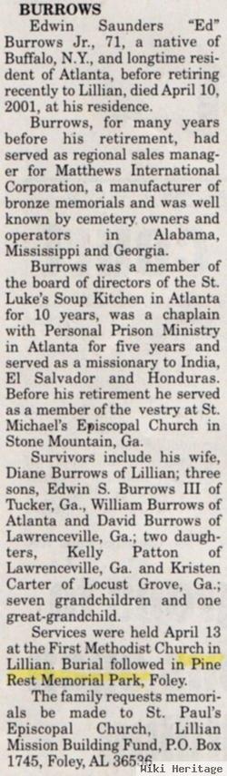 Edwin Saunders "ed" Burrows, Jr