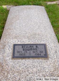 Beulah Bessie Brown Bowman