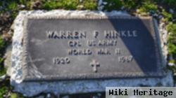 Warren F Hinkle