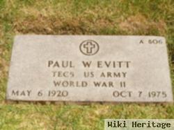 Paul W Evitt