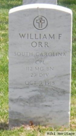 Corp William F Orr