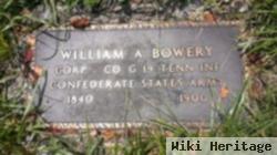 William A Bowery