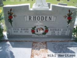 Barbara Ann Miller Rhoden