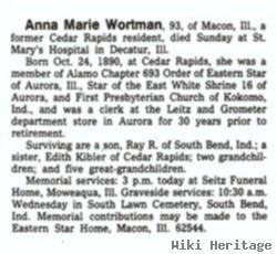 Anna Marie Ross Wortman