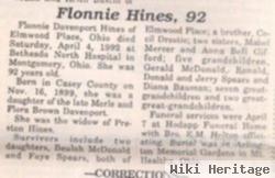 Flonnie Davenport Hines