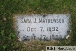 Sarah J Mathewson