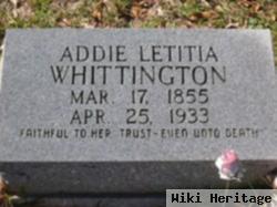 Addie Letitia Wilkinson Whittington