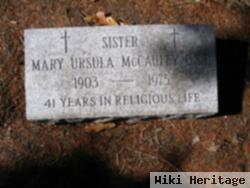Sr Mary Ursula Mccauley