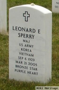 Maj Leonard E. Sperry