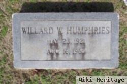 Willard W Humphries