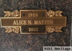 Alice N Matzen