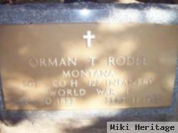 Orman T Rodee