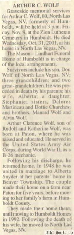 Arthur Clarence Wolf