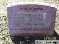 Vera Irene Page Rutter