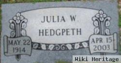 Julia W Hedgpeth