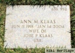 Ann M Klaas