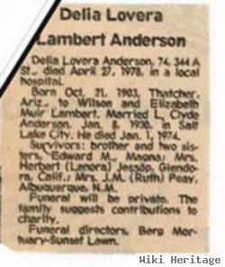 Delia Lovera Lambert Anderson