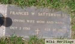 Frances W Satterwhite