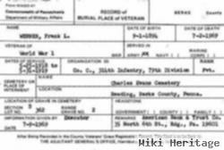 Pvt Frank L. Werner