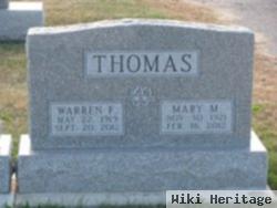 Warren F Thomas