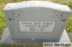 Nannie Kate Harris Gossett Mcdade