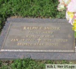 Ralph E Snider