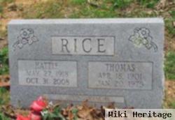 Thomas B Rice, Sr