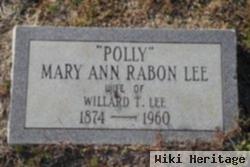 Mary Ann "polly" Rabon Lee