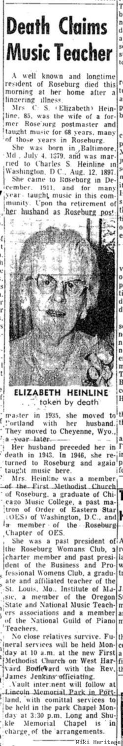 Elizabeth Eldridge Heinline