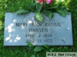 Mary Ann Zaugg Hansen