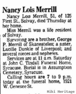 Nancy Lois Merrill