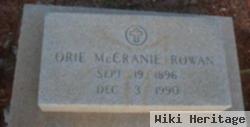 Orie Mccranie Rowan