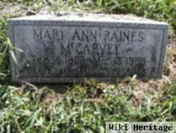 Mary Ann Raines Mcgarvey