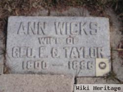 Ann Wicks Taylor